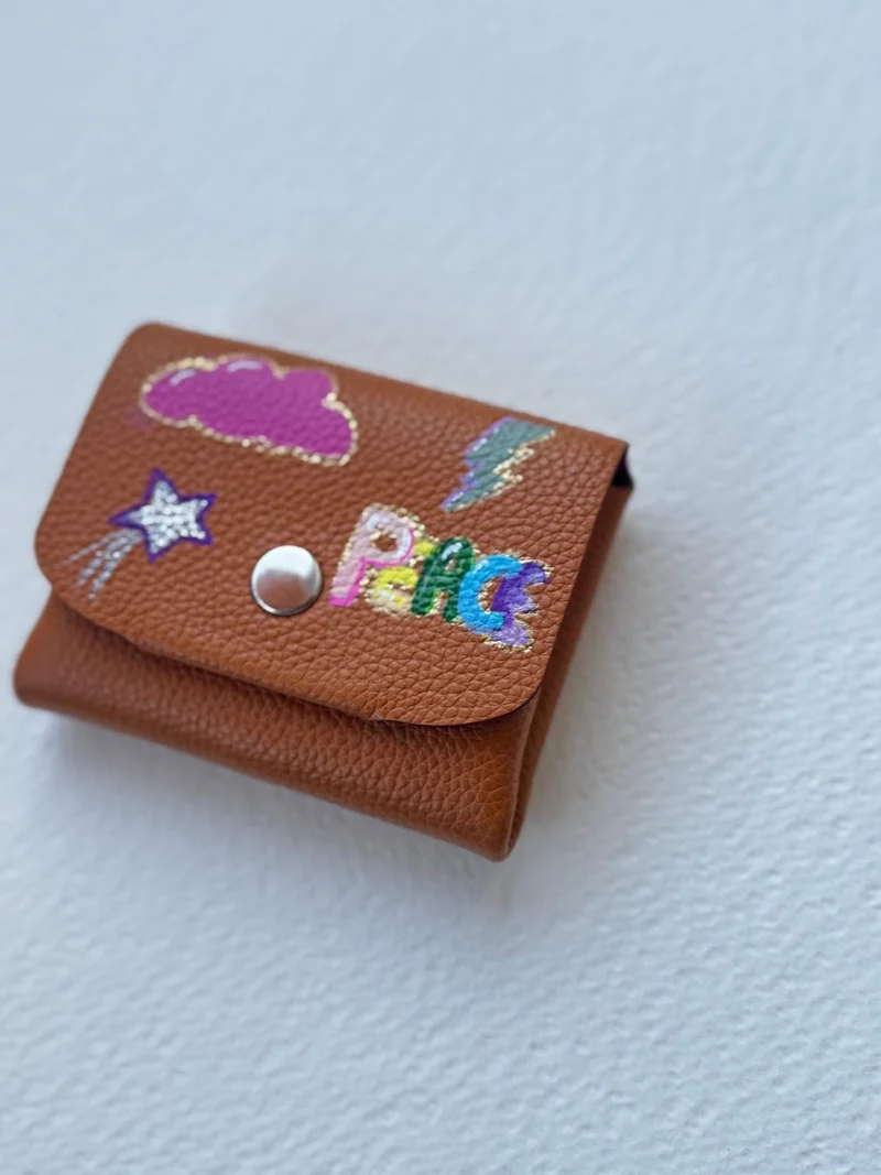 Porte Monnaie En Cuir Peace