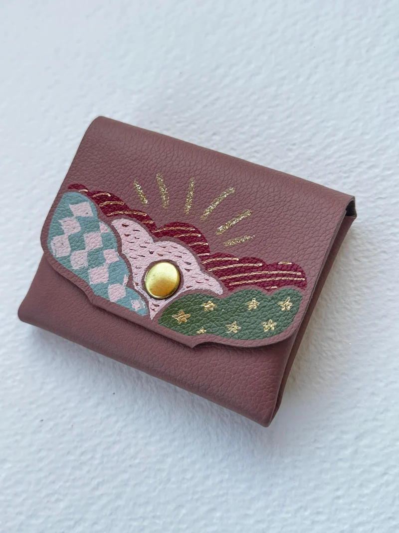 Porte Monnaie En Cuir Cloud in Love