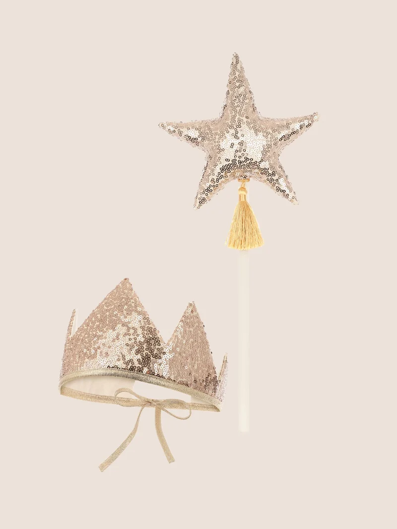 Couronne et baguette magique