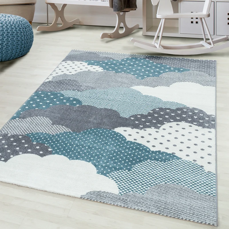 BAMBI - Tapis enfants à motif nuage bleu - BAM0820BLE