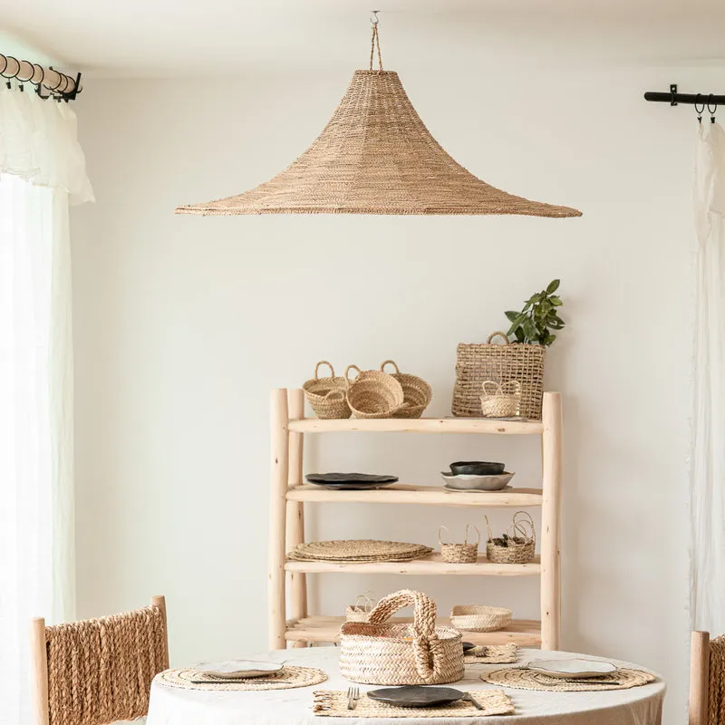 Suspension Tressée Corde de Palmier ARAIG – Ø 100 cm × H 36 cm