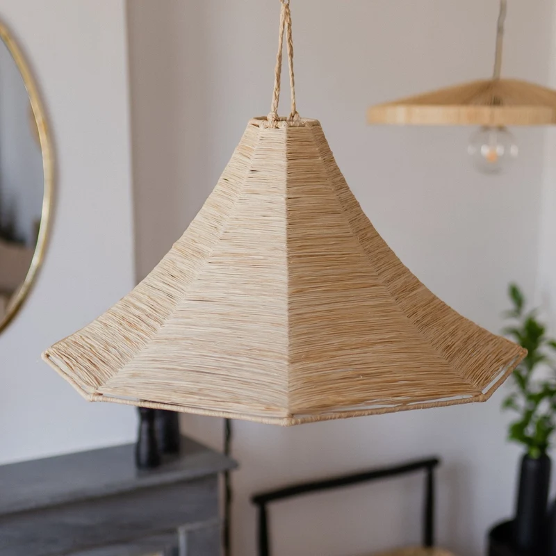 Suspension tressée en Raphia KUMO 70cm