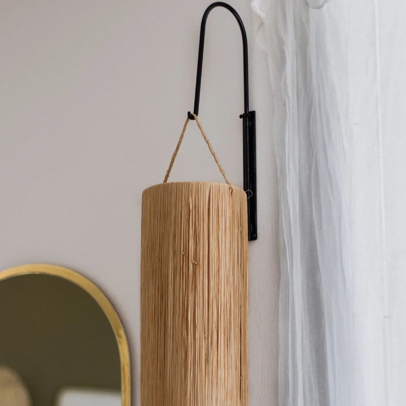 Suspension tressée en Raphia TUBE 40x20cm