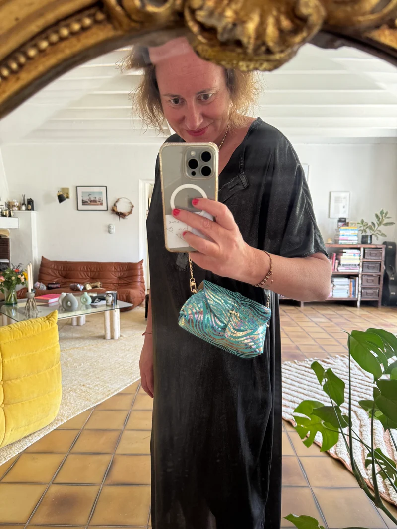 Sac Bee By Sandra tout en cuir Zébra Lova 🦓💙💙🪩