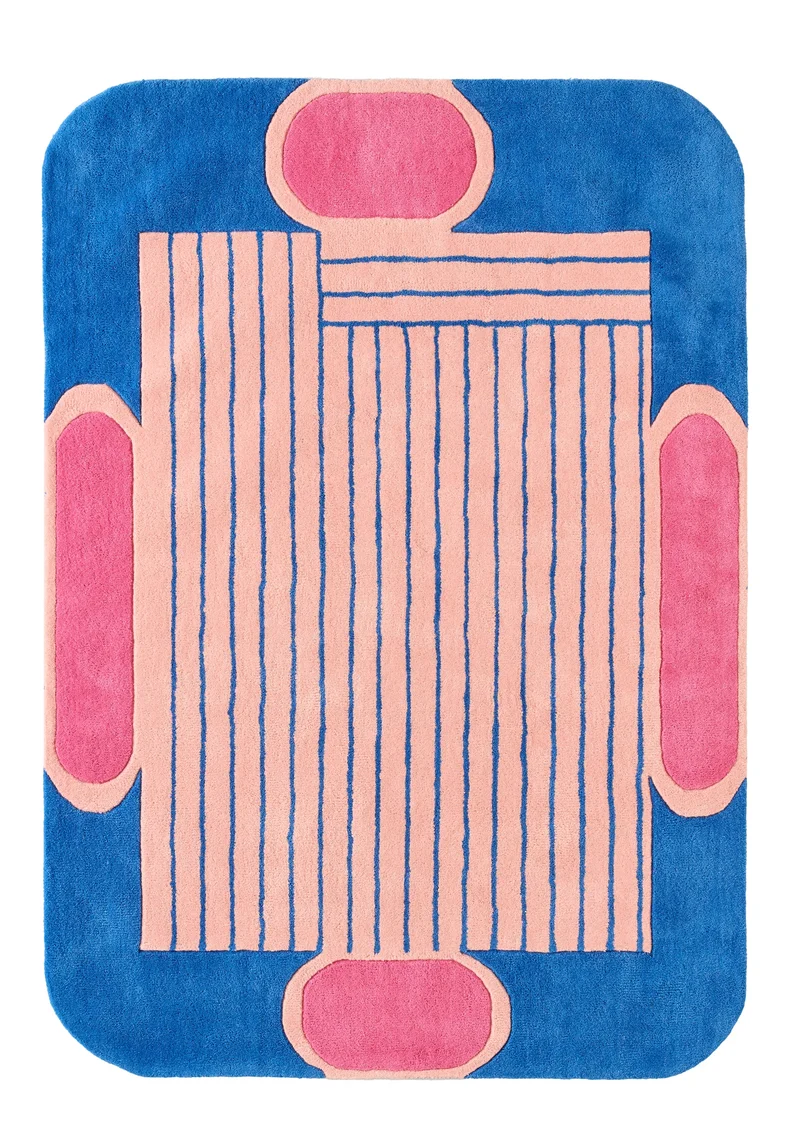 Nuage sucré – Tapis en laine – Bleu