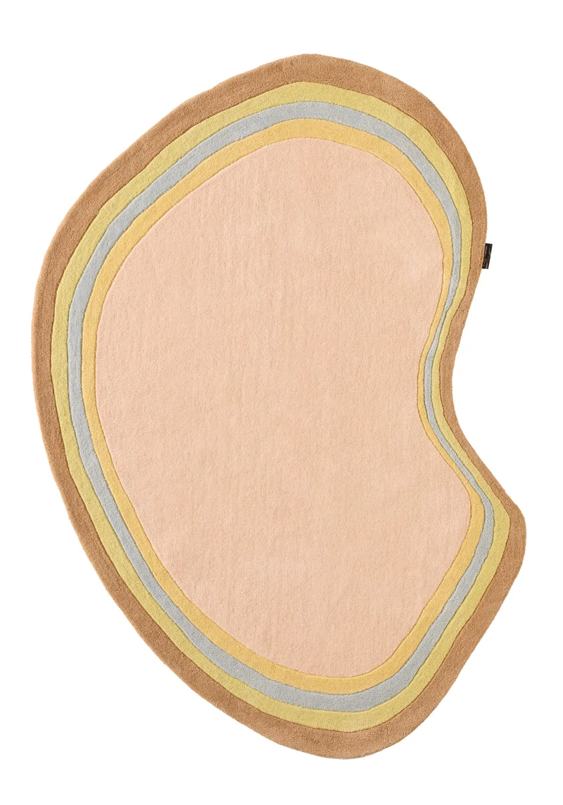 Rayon tendre – Tapis en laine multicolore