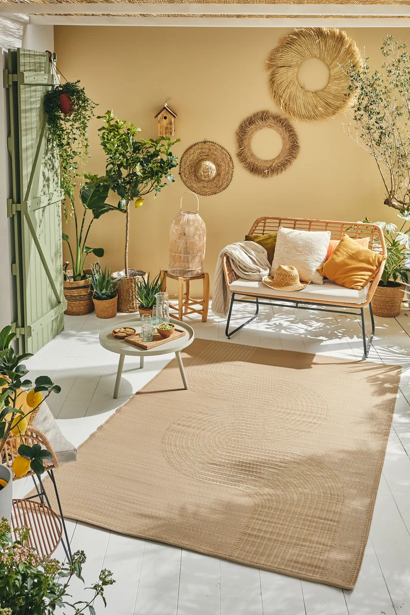 CAPRI - Tapis d'extérieur réversible beige - CAP1743BEI