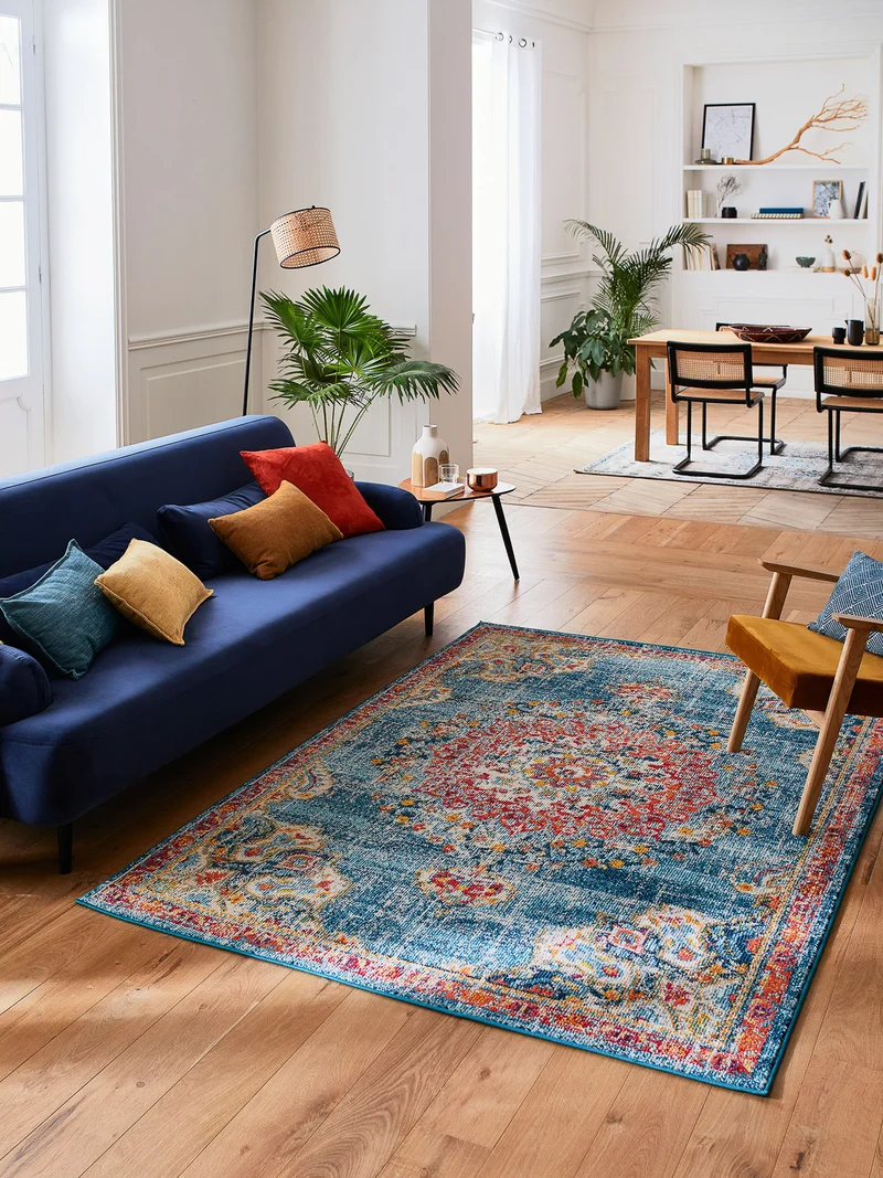ANATOLIA - Tapis à poils ras turquoise - ANA777TUR