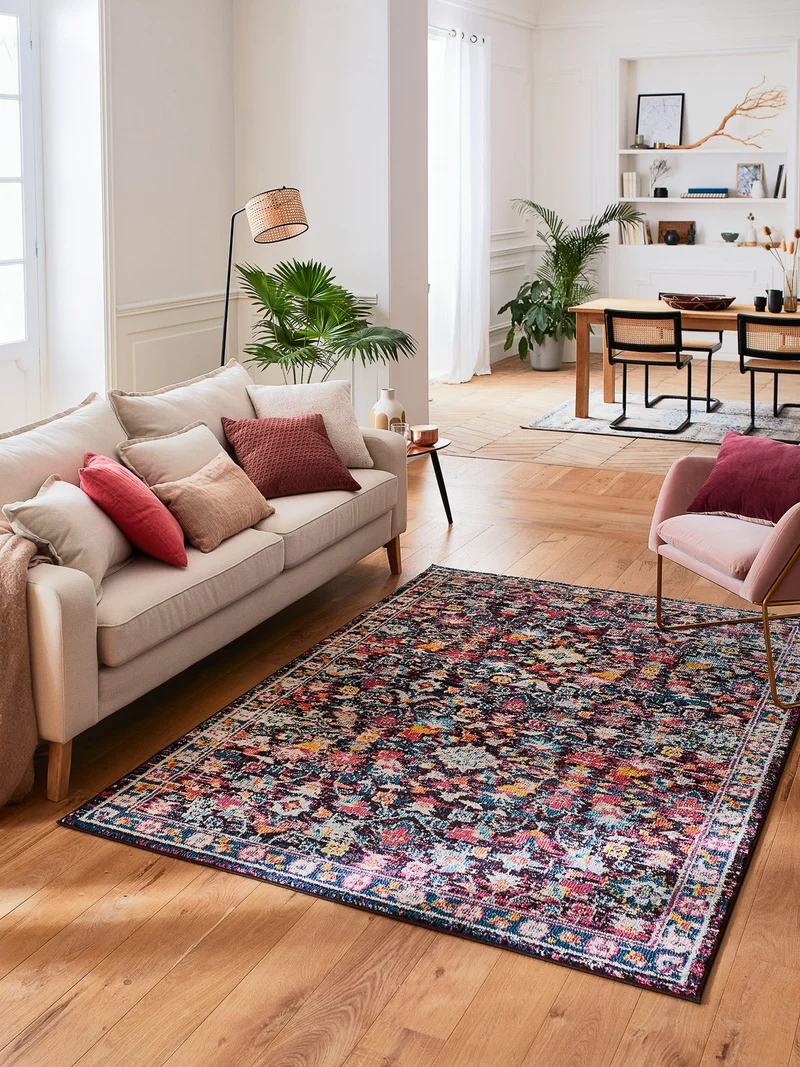 ANATOLIA - Tapis à poils courts bleu - ANA771BLE