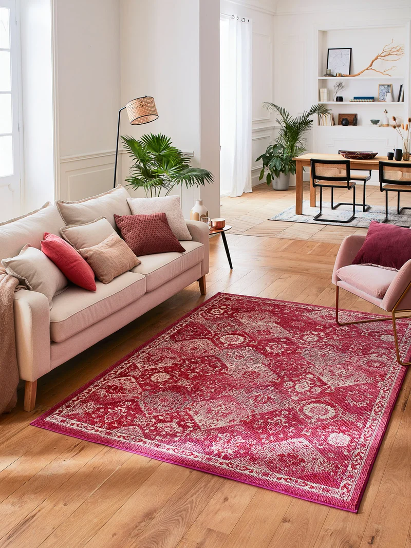 ANATOLIA - Tapis salon vintage rose - ANA768ROS