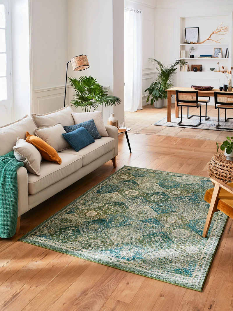 ANATOLIA - Tapis salon vintage vert - ANA768VER