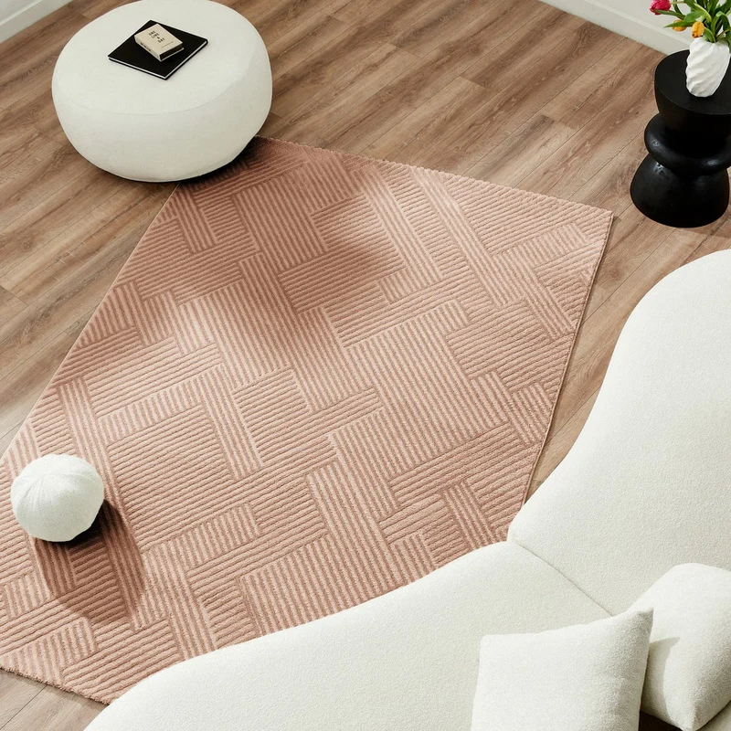 BIANCA - Tapis salon moderne mocca - BIA160MOC