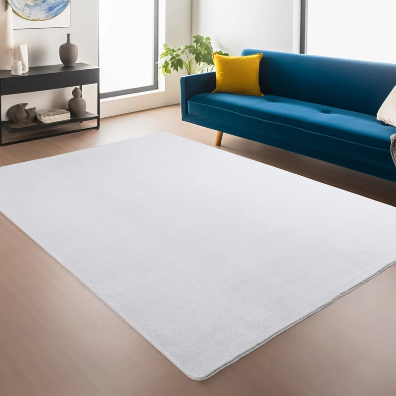ALBA - Tapis Blanc à Poils Courts Doux - ALB1400BLA