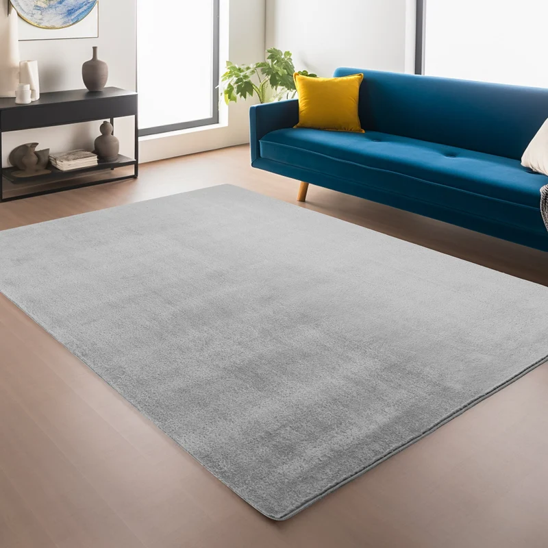 ALBA - Tapis Silver à Poils Courts Doux - ALB1400SIL
