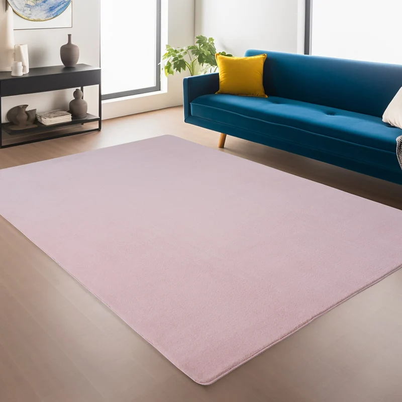 ALBA - Tapis Rose à Poils Courts Doux - ALB1400ROS