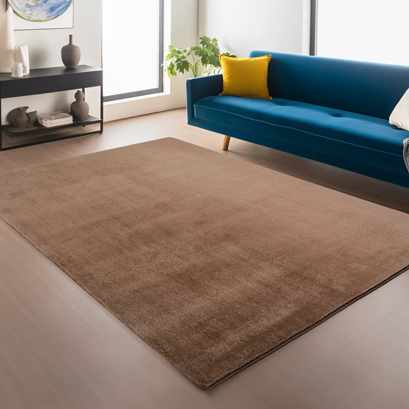 ALBA - Tapis Mocca à Poils Courts Doux - ALB1400MOC