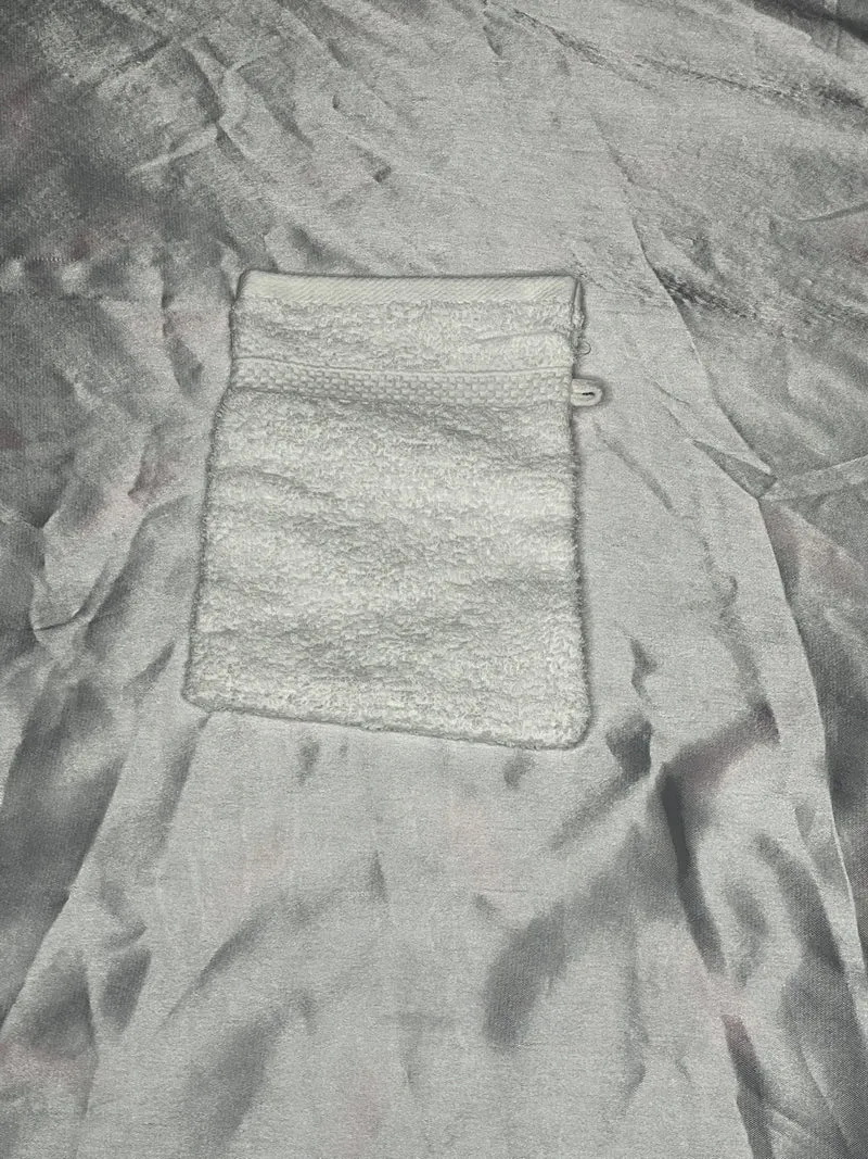 Gant de toilette blanc - personnalisé