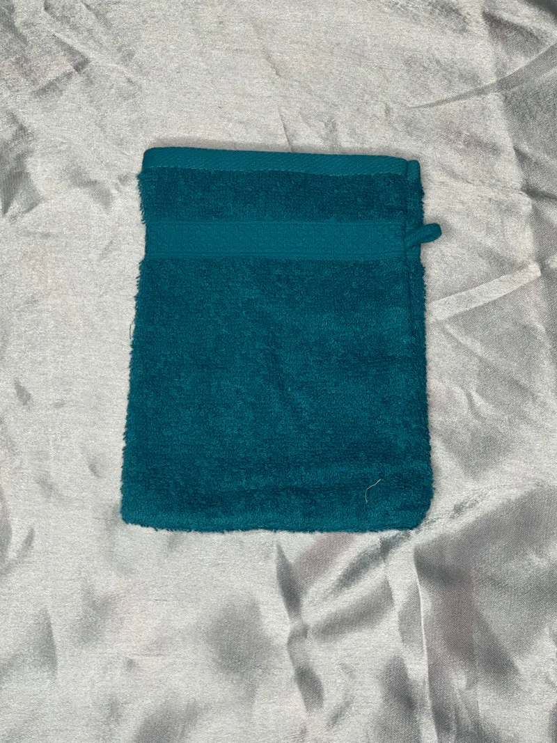 Gant de toilette bleu clair - personnalisé