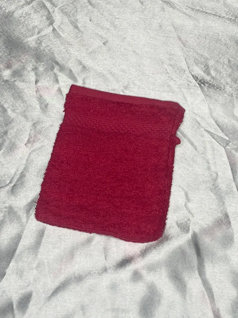 Gant de toilette rose foncé - personnalisé