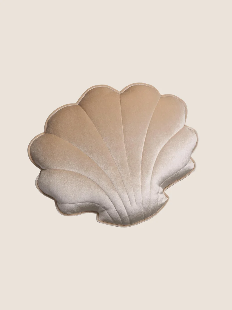 Coussin coquillage en velours