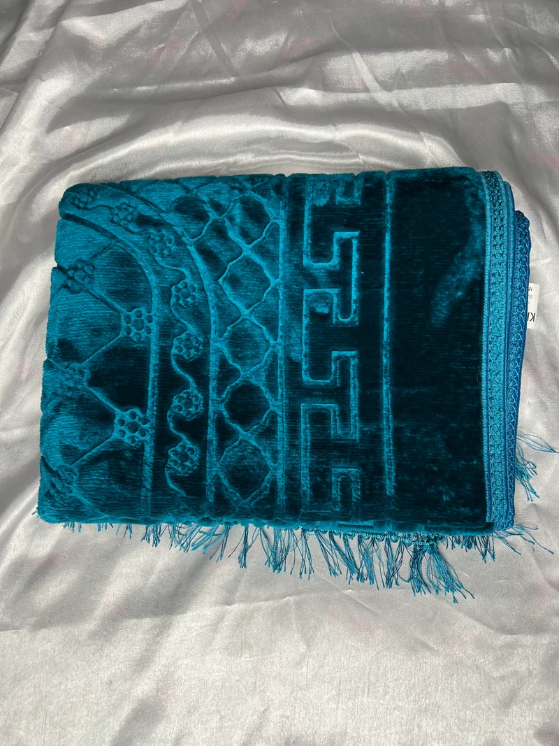 Tapis en velours épais bleu turquoise - sans personnalisation