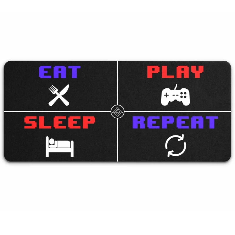 Tapis de Souris "EAT PLAY SLEEP REPEAT"