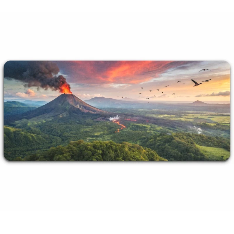 Tapis de Souris "VOLCAN EN ERUPTION"