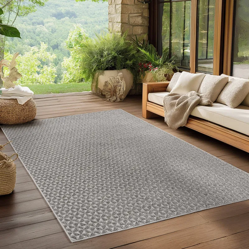 NEREA – Tapis Intérieur/Extérieur Gris au Design Contemporain - NER1903GRI