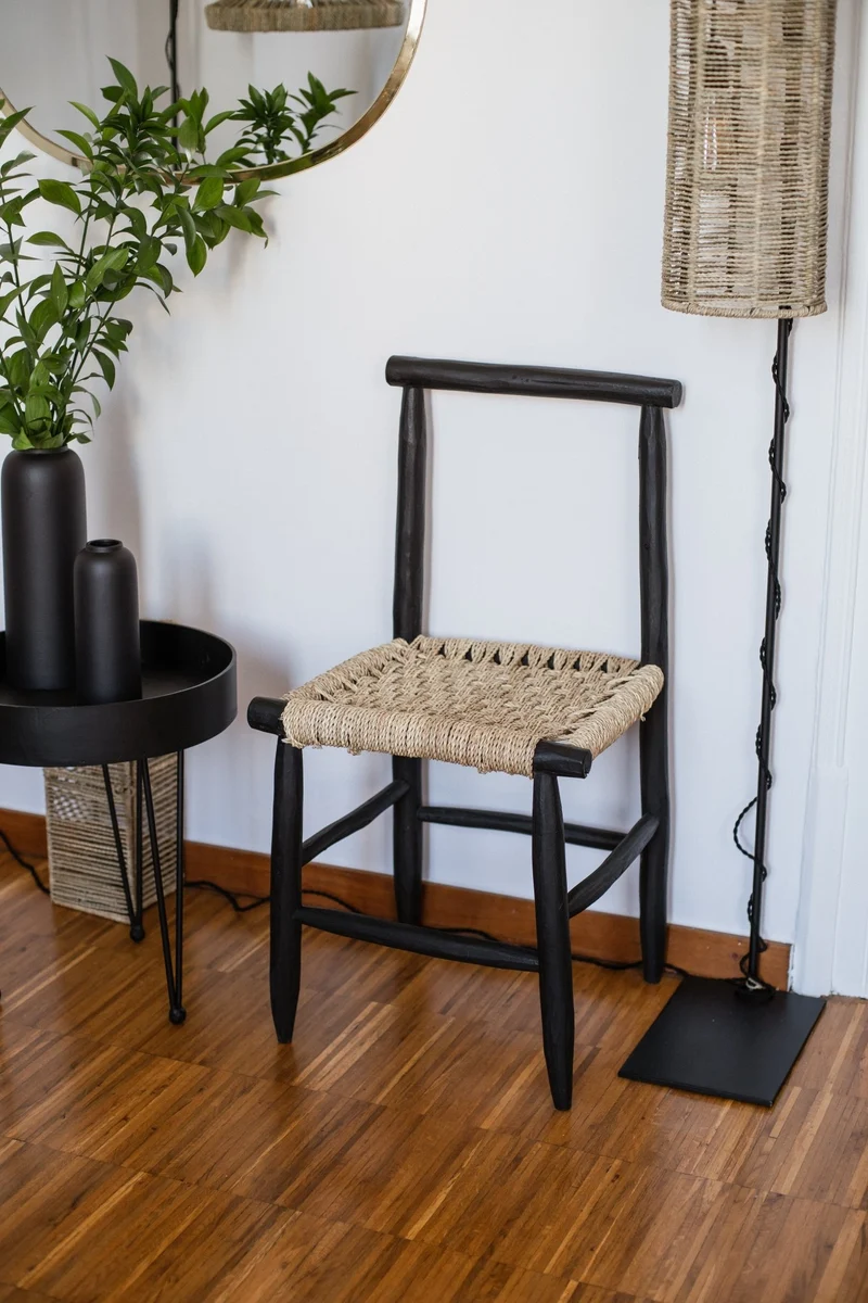 Chaise Artisanale KO, Noir