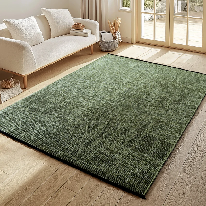 MIRA : Tapis de Salon Vert Chic – Confort et Style Contemporain - MIR1900VER