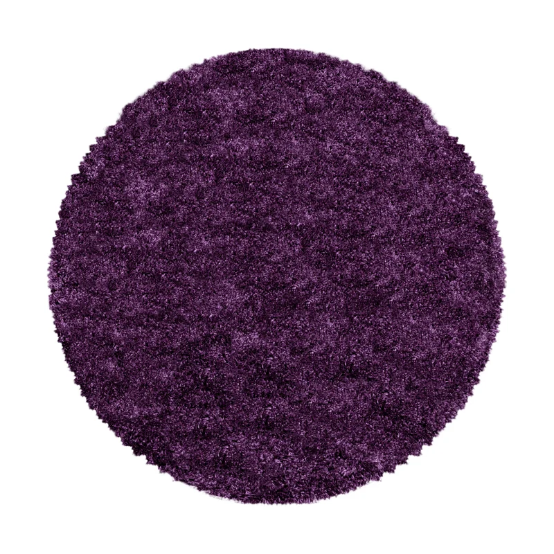 FLUFFY - Tapis Shaggy Rond Uni à Poils Longs - FLU3500LIL