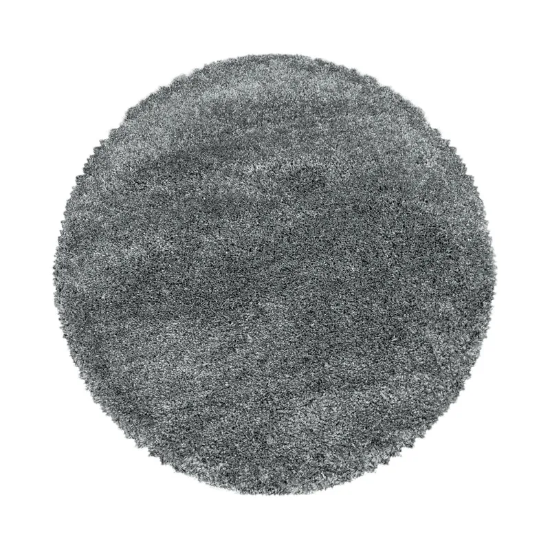 FLUFFY - Tapis Shaggy Rond Uni à Poils Longs - FLU3500GRC