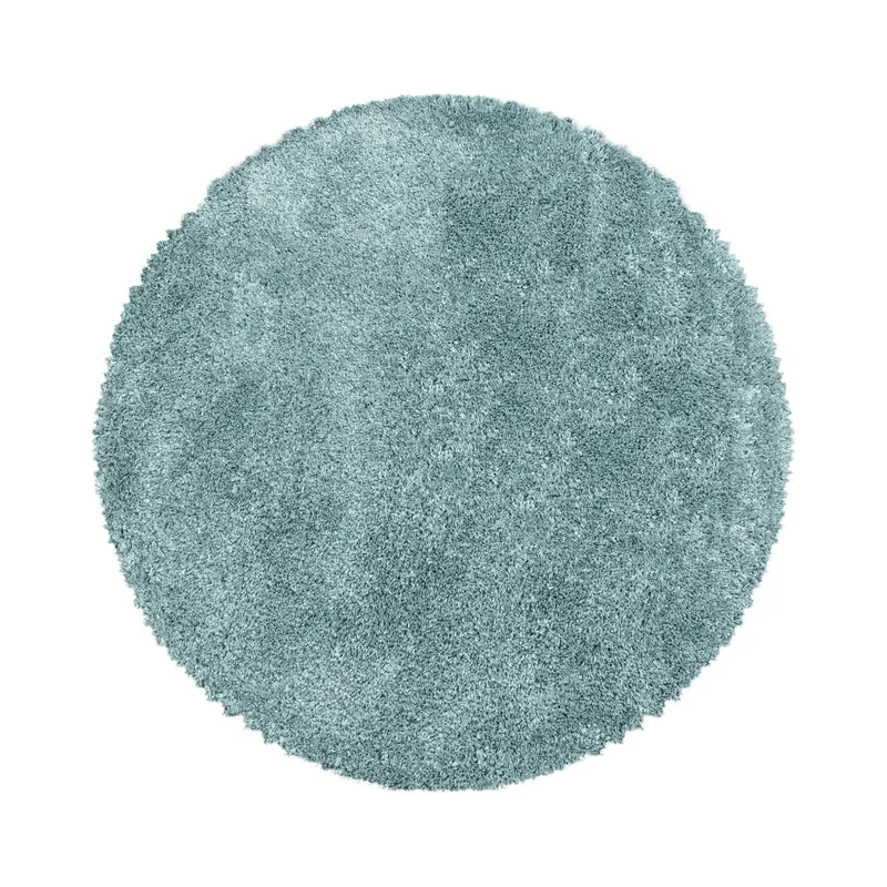 FLUFFY - Tapis Shaggy Rond Uni à Poils Longs - FLU3500BLE