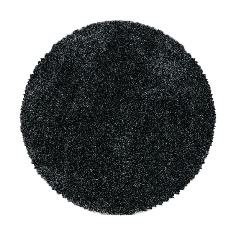 FLUFFY - Tapis Shaggy Rond Uni à Poils Longs - FLU3500ANT