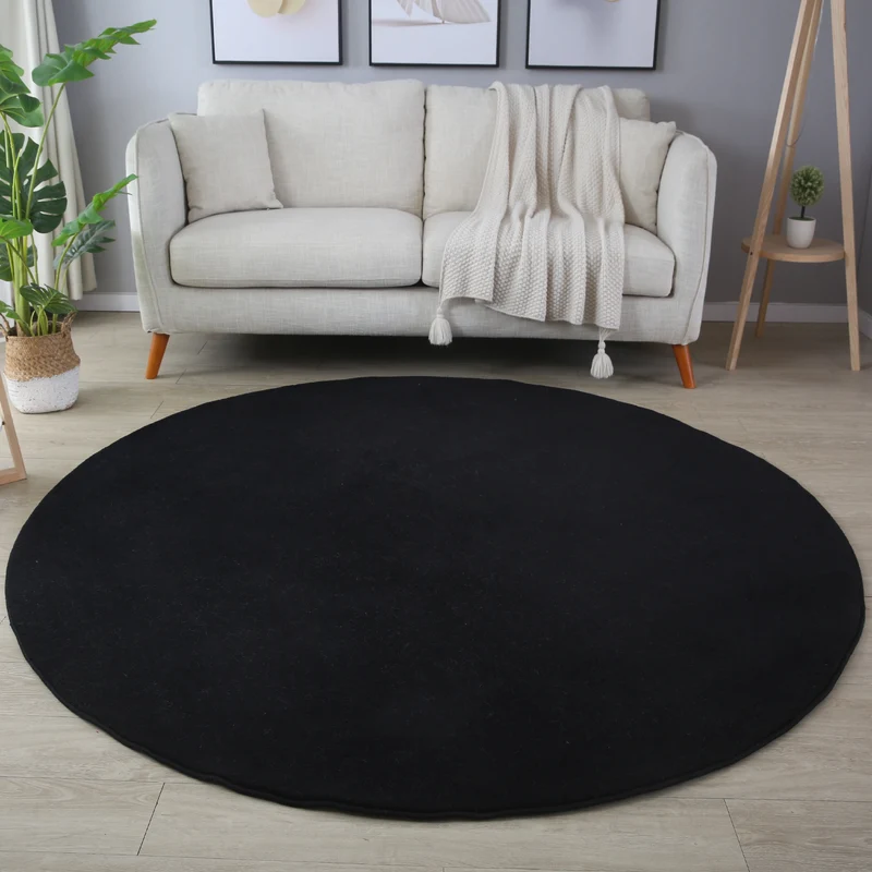 MOSCOU - tapis rond uni minimaliste - MOS5400NOI