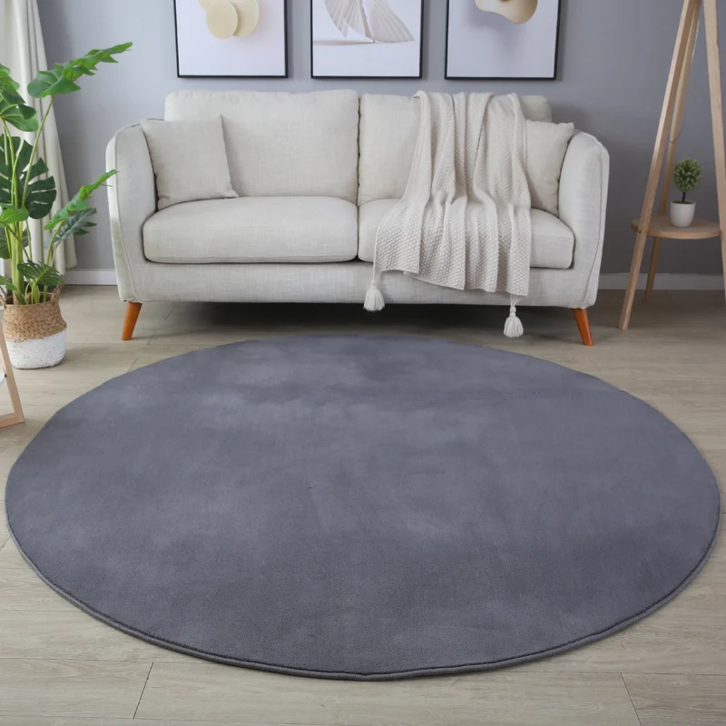 MOSCOU - tapis rond uni minimaliste - MOS5400GRI