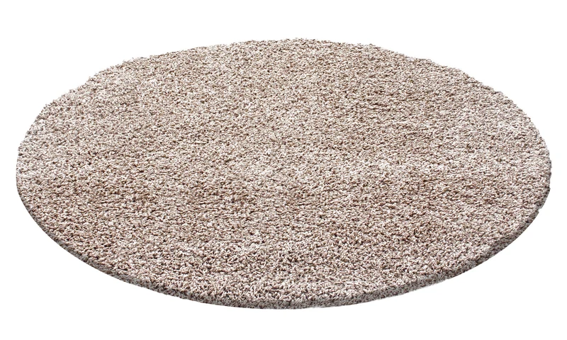 OTTAWA - Tapis Shaggy Uni Rond - OTT1500BEI