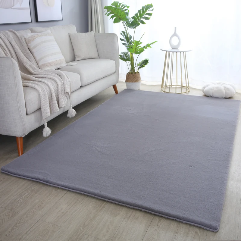 BARROW - Tapis uni doux à poils longs - BAR5100GRI