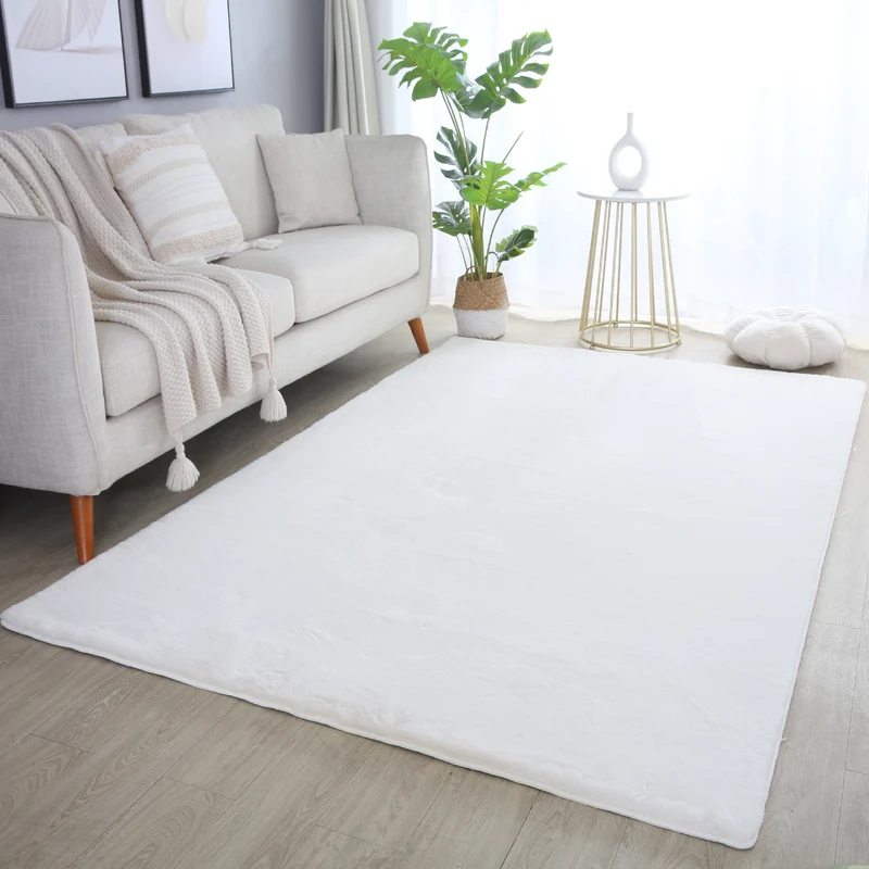 BARROW - Tapis uni doux à poils longs - BAR5100CRE