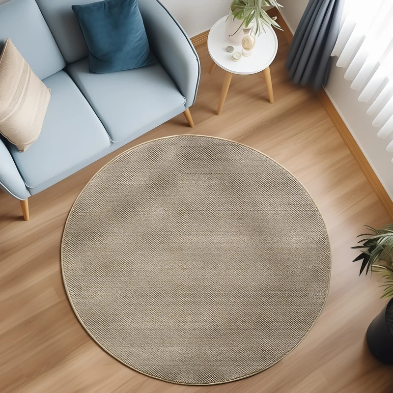 MORELIA - Tapis moderne rond aspect laine bouclée - MOR4300BEI