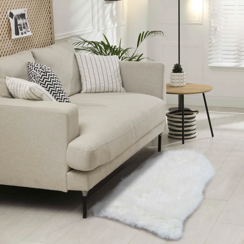 COCOONING - Tapis effet peau de mouton - COC08BLA
