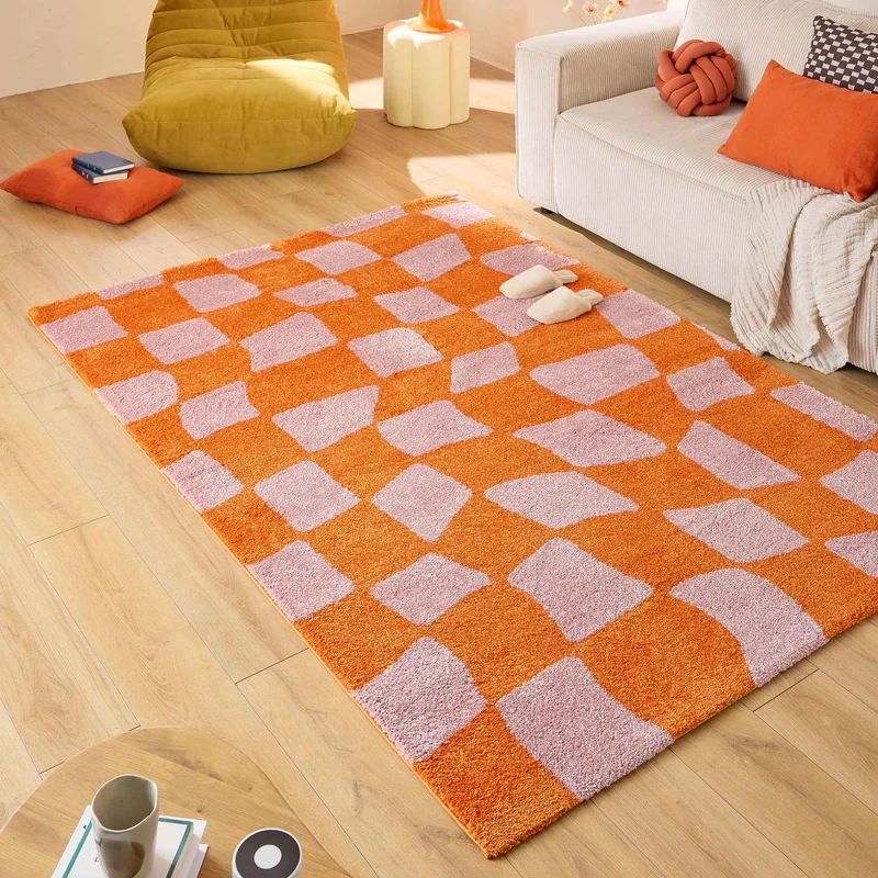 GROOVY - Tapis vintage année 70 orange - GRO383ORA