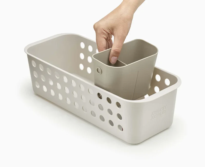 Panier de rangement de salle de bain EasyStore écru Joseph Joseph