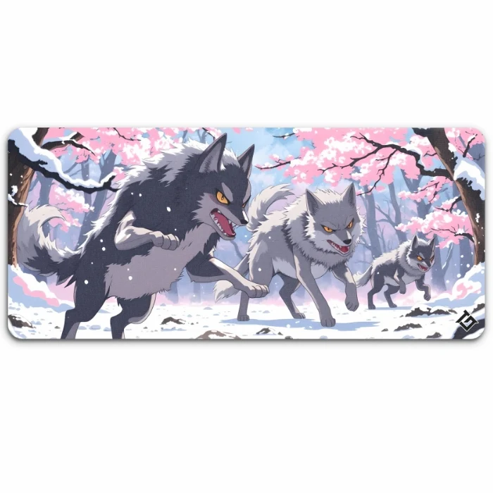 Tapis de Souris "MEUTE DE LOUPS AU JAPON"