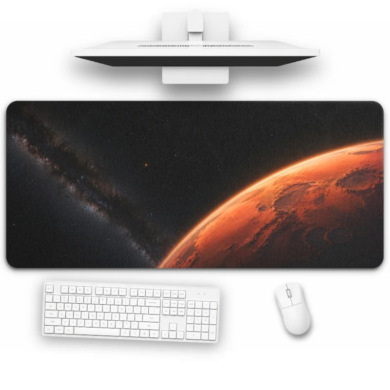 Tapis de Souris "Planète Mars et Voie Lactée"