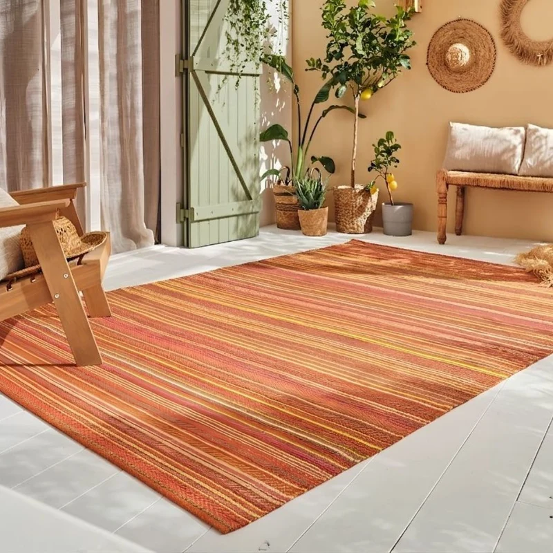 CAPRI - Tapis de jardin violet à rayures dégradées - CAP1746VIO