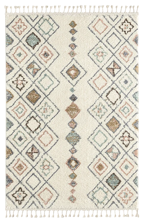 DELYA - Tapis salon ethnique crème - DEL3144CRE