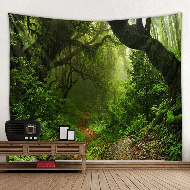 Tapis mural passage sylvestre