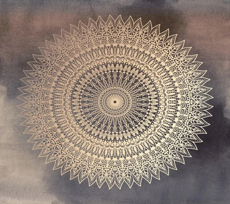 Tapis mural mandala nocturne