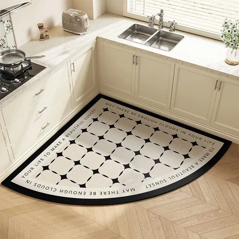 Tapis en diatomite noir crème
